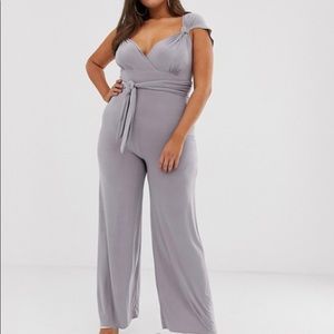 Gray Plus size jumpsuit